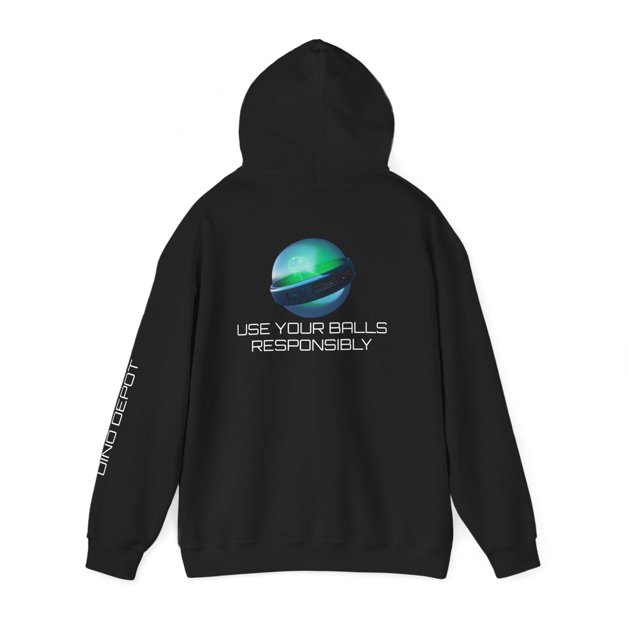 Dino Depot Hoodie – “Use Your Balls Responsibly” Edition